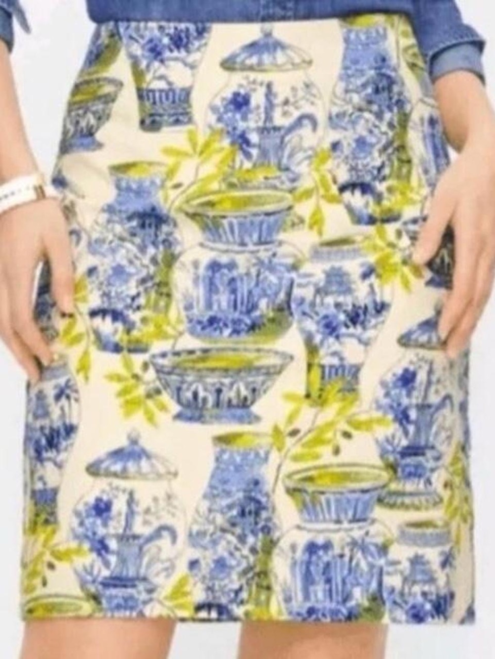 Talbots pencil watercolor skirt